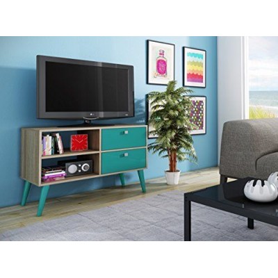 Accentuations by Manhattan Comfort Practical Dalarna TV Stand with 2 Open She... 7899579410708  123284336083